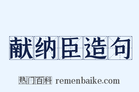 献纳臣造句是什么意思的图片